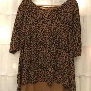 Like New ,Leopard Print Top fits like a 2X.